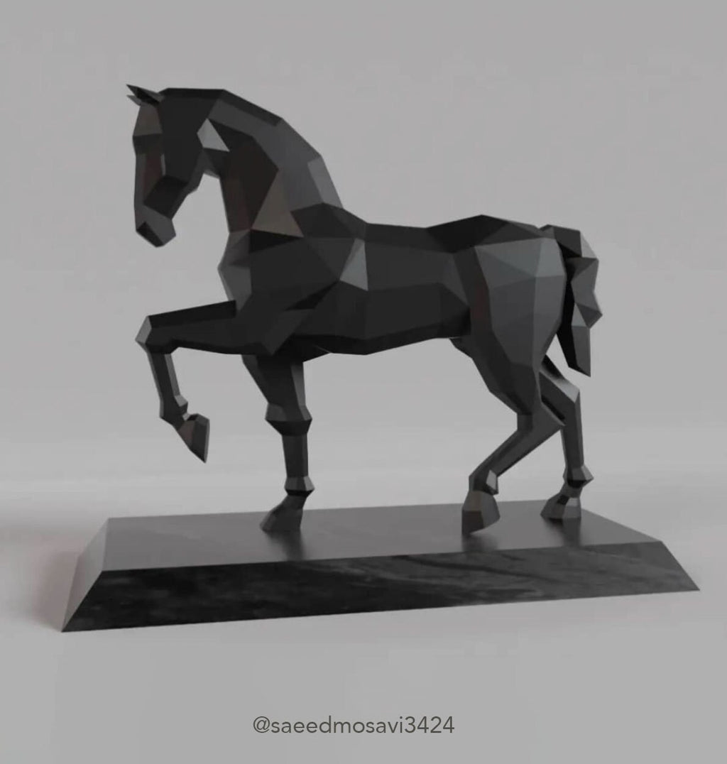 Horse! Weld it yourself with Digital plan for metal. Set of digital files include: .pdf – scheme, .dxf – CNC cutting.