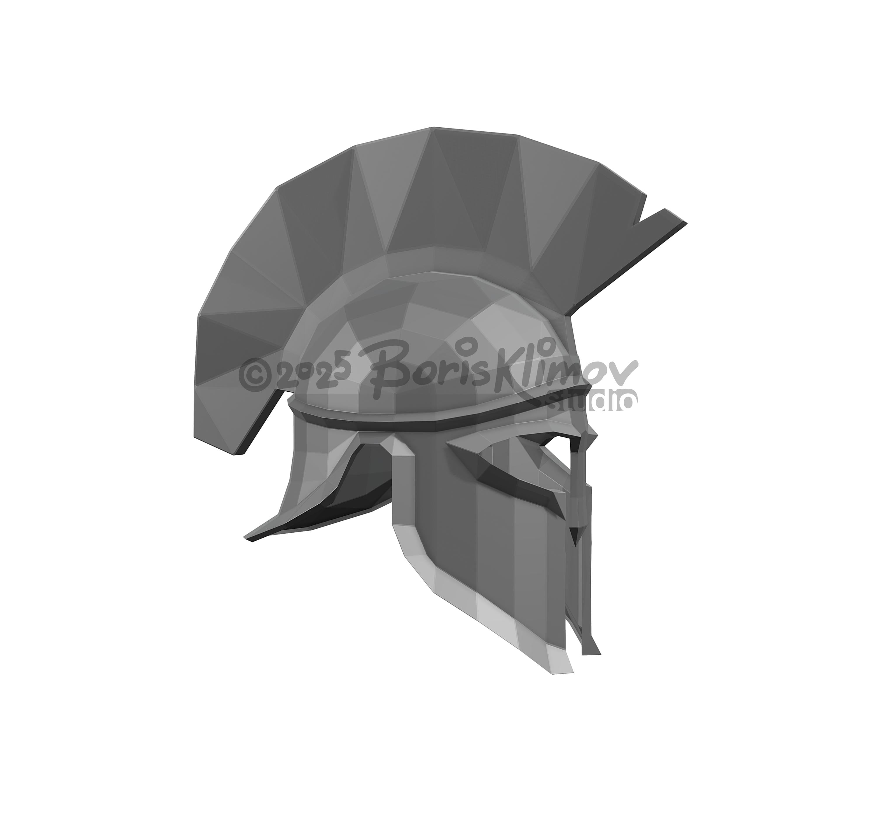 Spartan helmet 3d sculpture. DIY Welding Plan. Digital files (.pdf, .dxf CNC Cutting)