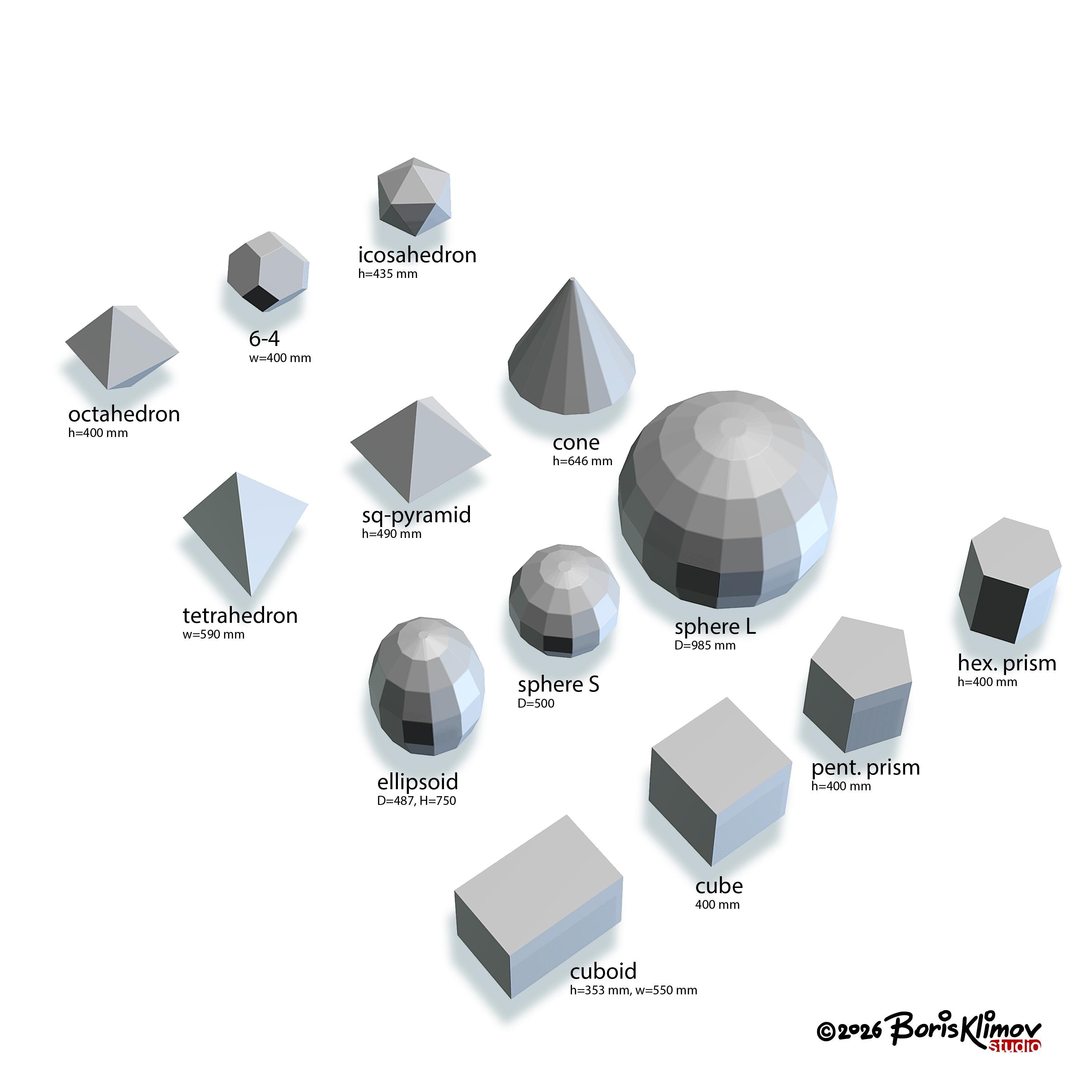 Welding Practice Geometric Solids DXF PDF Files (Digital Download)