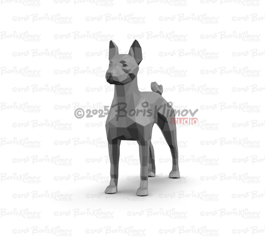 Basenji metal. DIY Welding Plan. Digital files (.pdf, .dxf CNC Cutting)