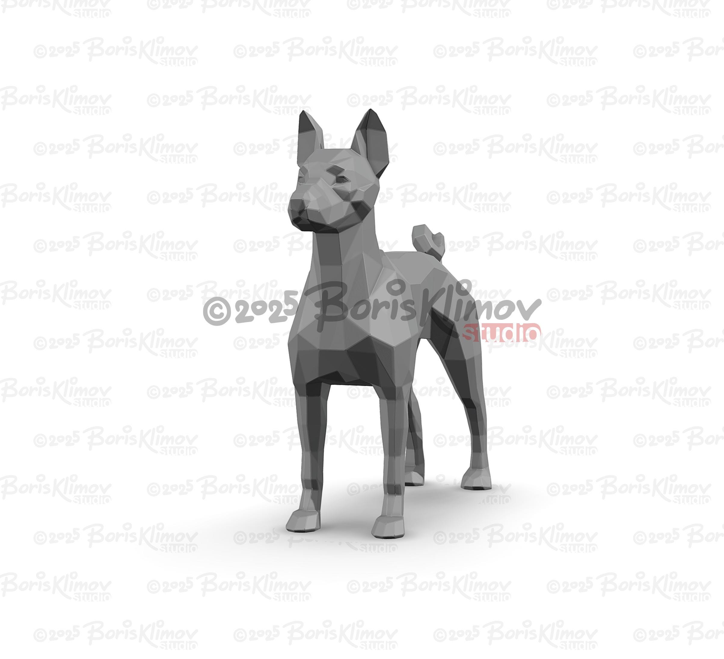 Basenji metal. DIY Welding Plan. Digital files (.pdf, .dxf CNC Cutting)