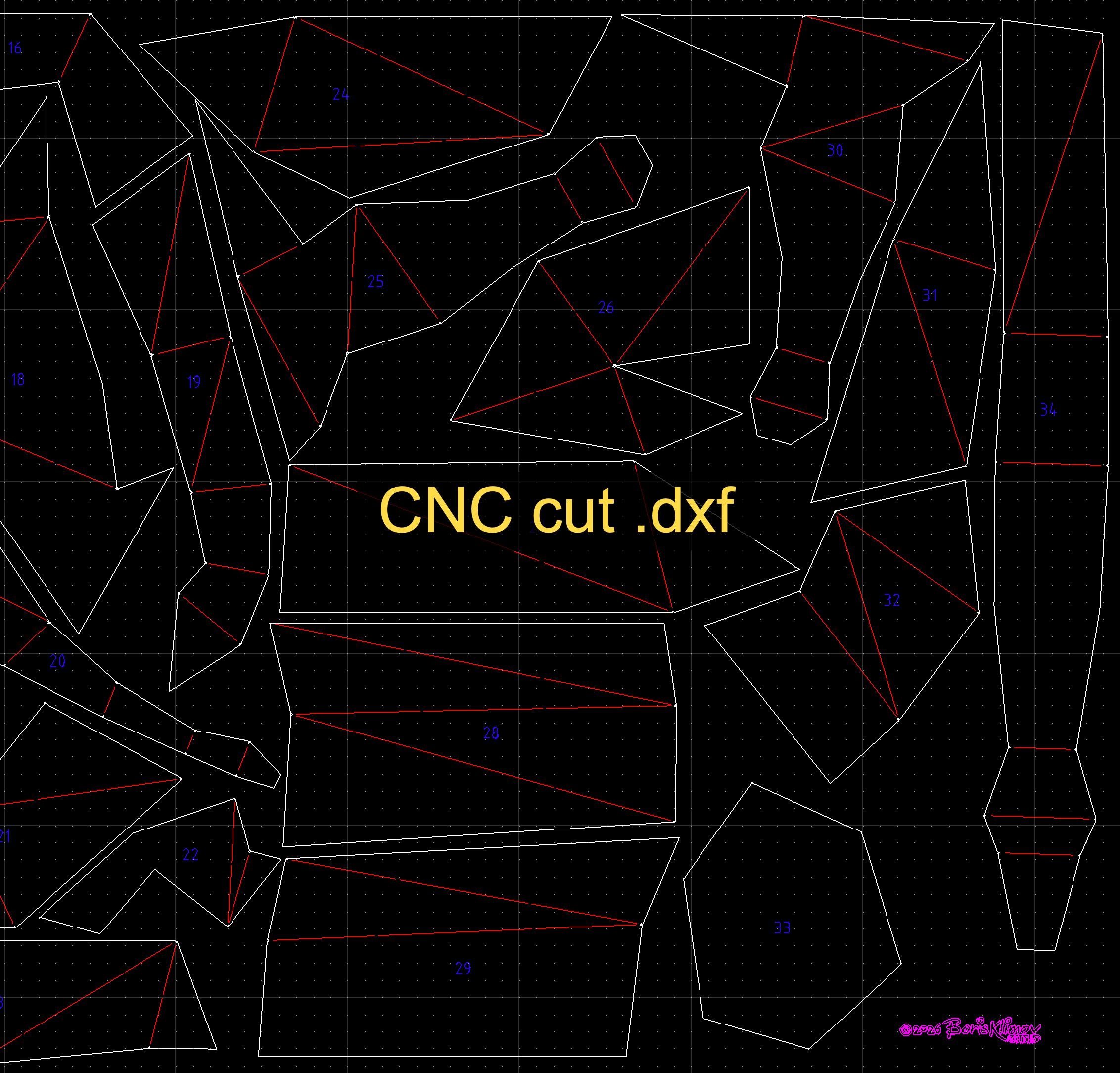 Giraffe 3d sculpture. DIY Welding Plan. Digital files (.pdf, .dxf CNC Cutting)