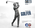 Golf player 3d sculpture. DIY Welding Plan. Digital files (.pdf, .dxf CNC Cutting)