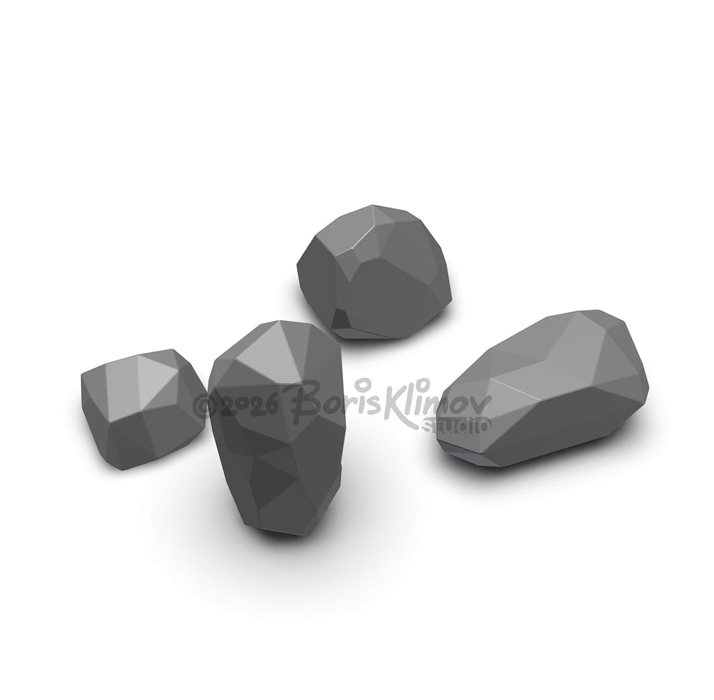 Stones 3d sculpture. DIY Welding Plan. Digital files (.pdf, .dxf CNC Cutting)