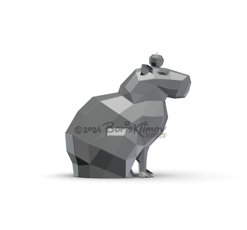 Capybara! Weld it yourself with Digital plan for metal. Set of digital files .pdf – scheme, .dxf – CNC cutting.