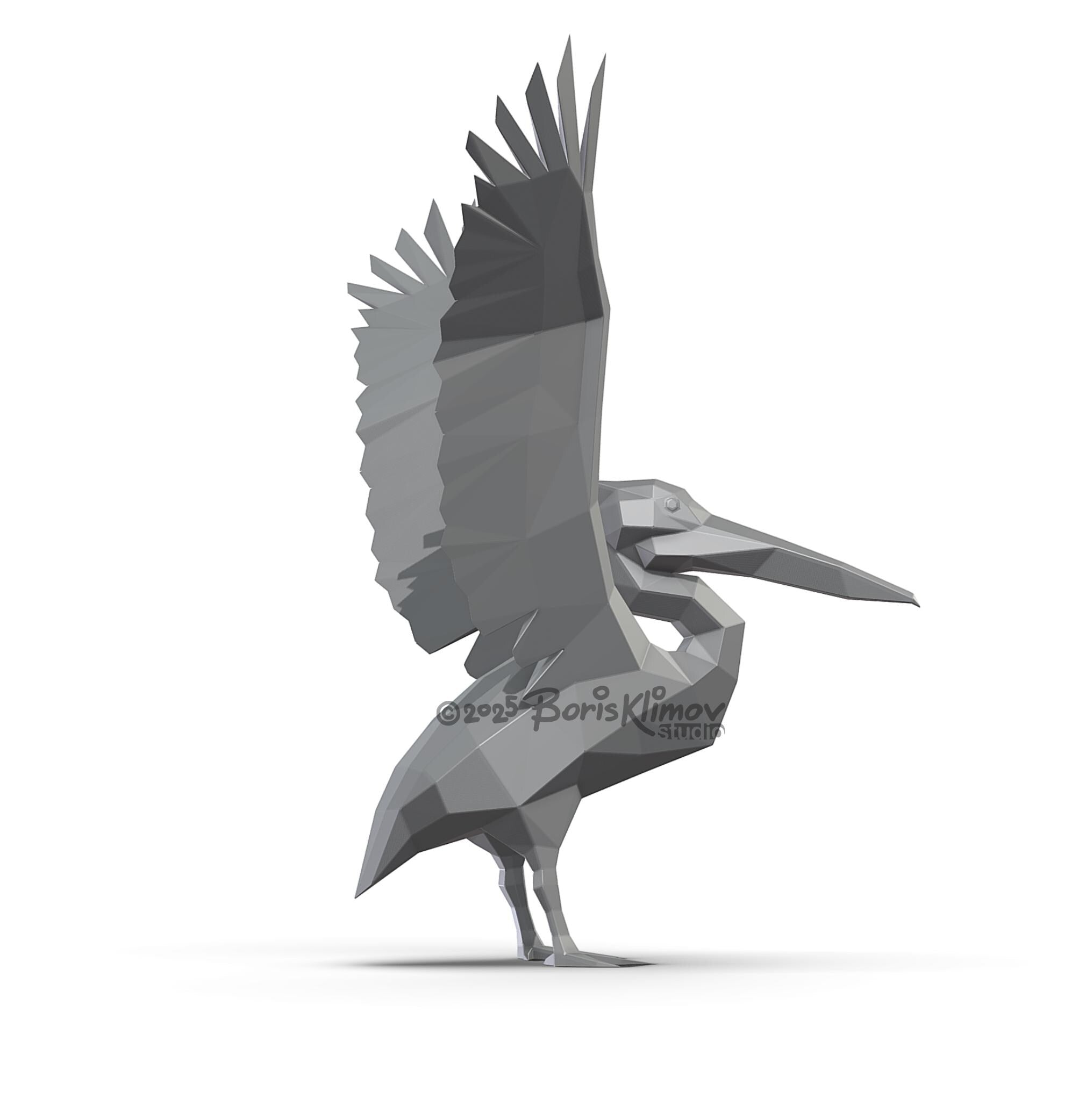 Pelican! Weld it yourself with Digital plan for metal. Set of digital files include .pdf – scheme, .dxf – CNC cutting.