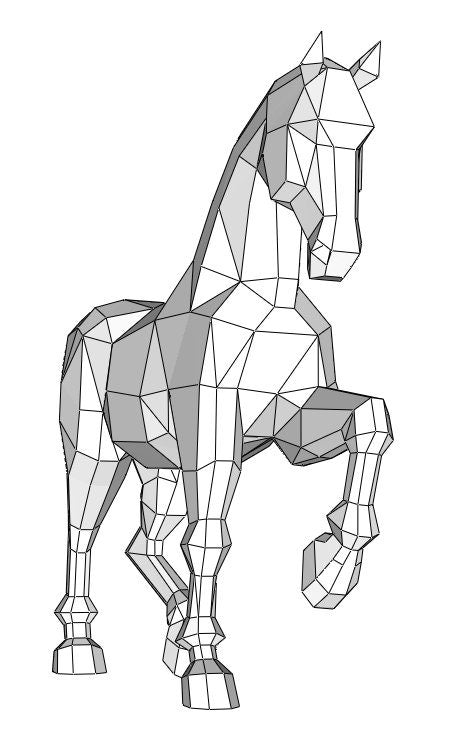 Horse! Weld it yourself with Digital plan for metal. Set of digital files include: .pdf – scheme, .dxf – CNC cutting.