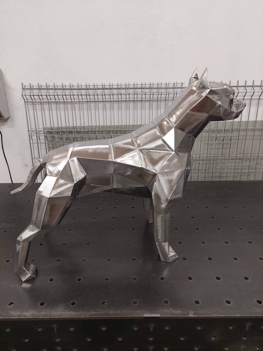 Pitbull! Weld it yourself with Digital plan for metal. Set of digital files include: .pdf – scheme, .dxf – CNC cutting.