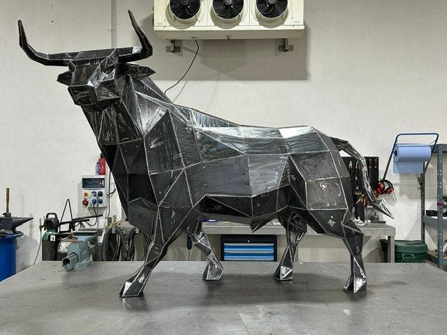 DIY Metal Bull Welding Project: CNC Cutting Digital Plan (pdf & dxf)