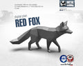 Fox 3d sculpture. DIY Welding Plan. Digital files (.pdf, .dxf CNC Cutting)