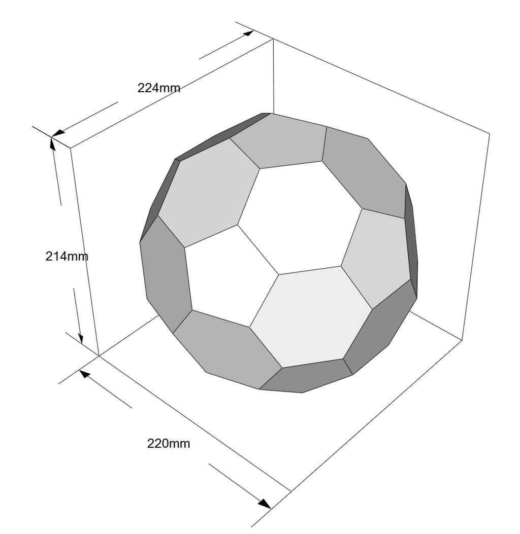 DIY Metal Welding Soccer Ball 3D figure Pattern (digital files PDF & DXF)