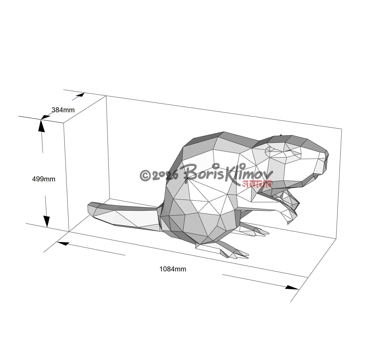 Beaver and stump 3d sculpture. DIY Welding Plan. Digital files (.pdf, .dxf CNC Cutting)