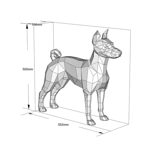 Basenji metal. DIY Welding Plan. Digital files (.pdf, .dxf CNC Cutting)