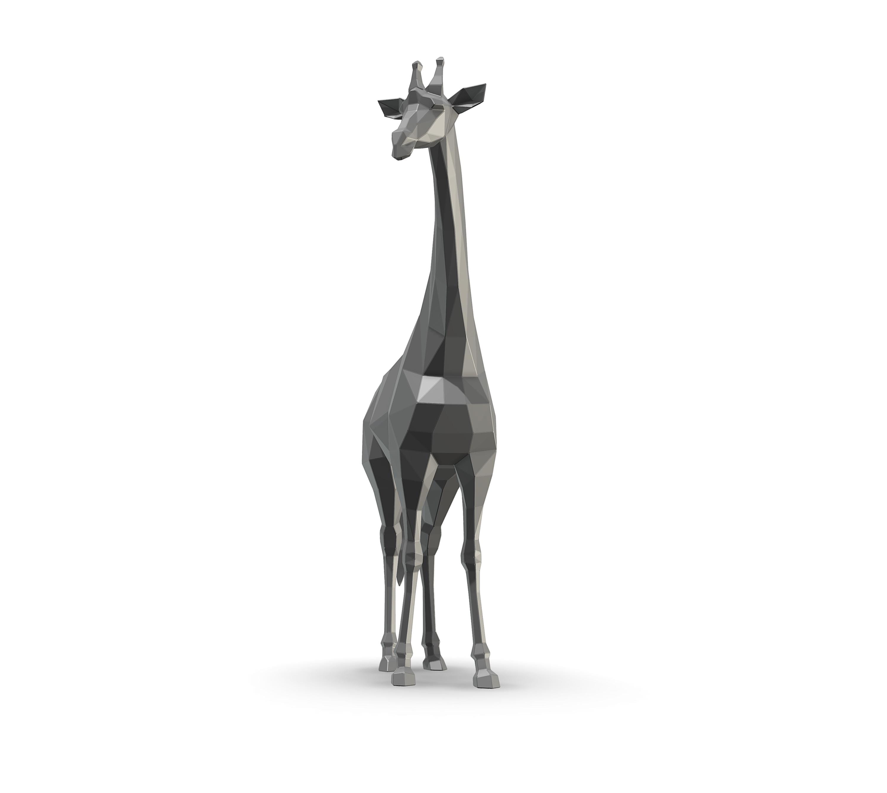 Giraffe 3d sculpture. DIY Welding Plan. Digital files (.pdf, .dxf CNC Cutting)