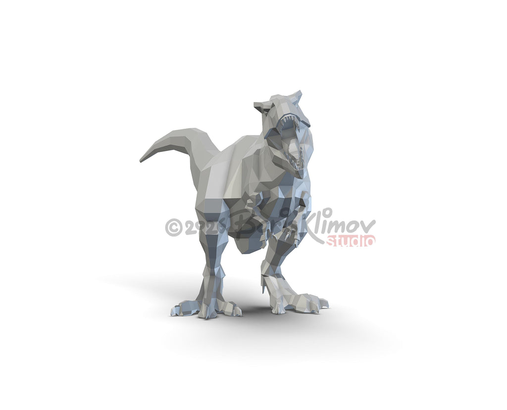 T. rex 3d sculpture. DIY Welding Plan. Digital files (.pdf, .dxf CNC Cutting)