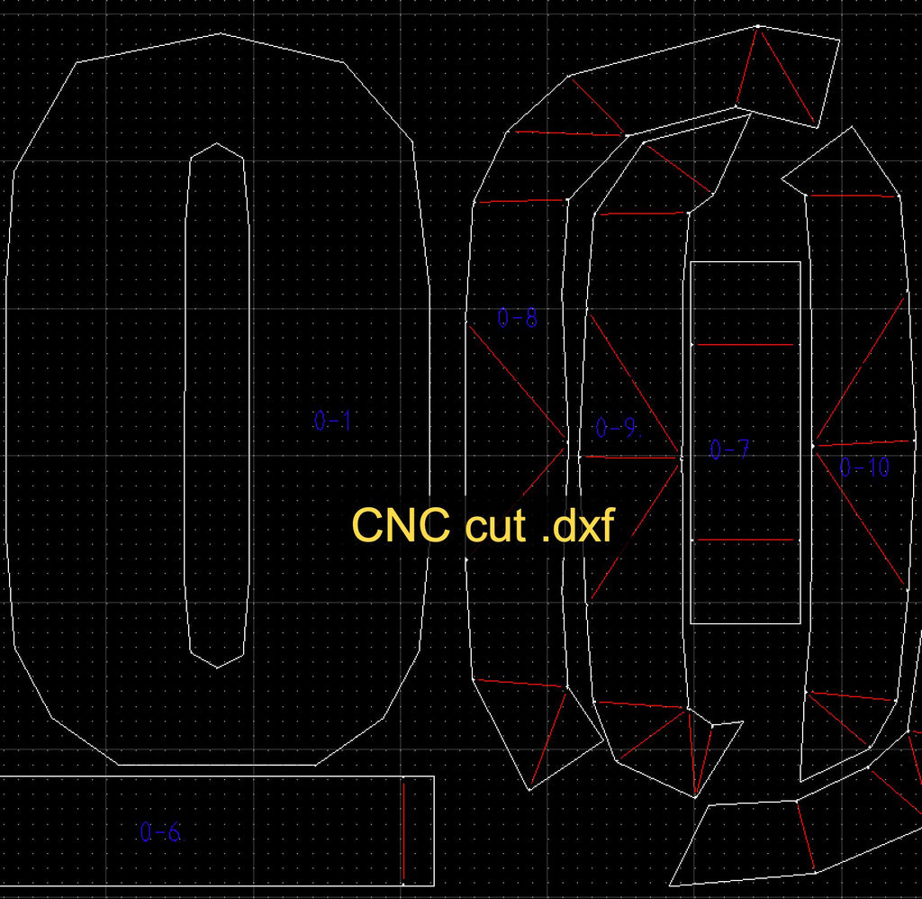 3D Metal Digits Pattern. DXF PDF Welding Template (Digital Download)