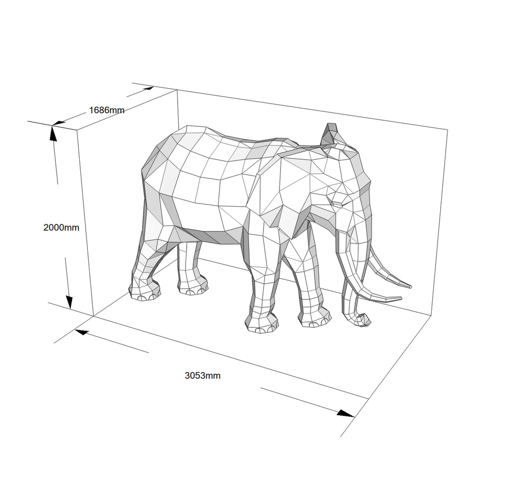 3D Metal Elephant DIY Welding Plan – CNC Files (.pdf & .dxf)