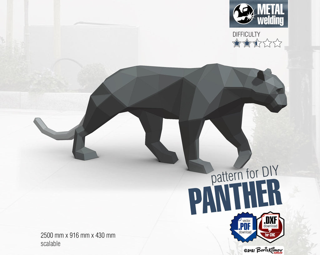 Panther Welding Project: DIY Metal Sculpture Plans (Digital Download)