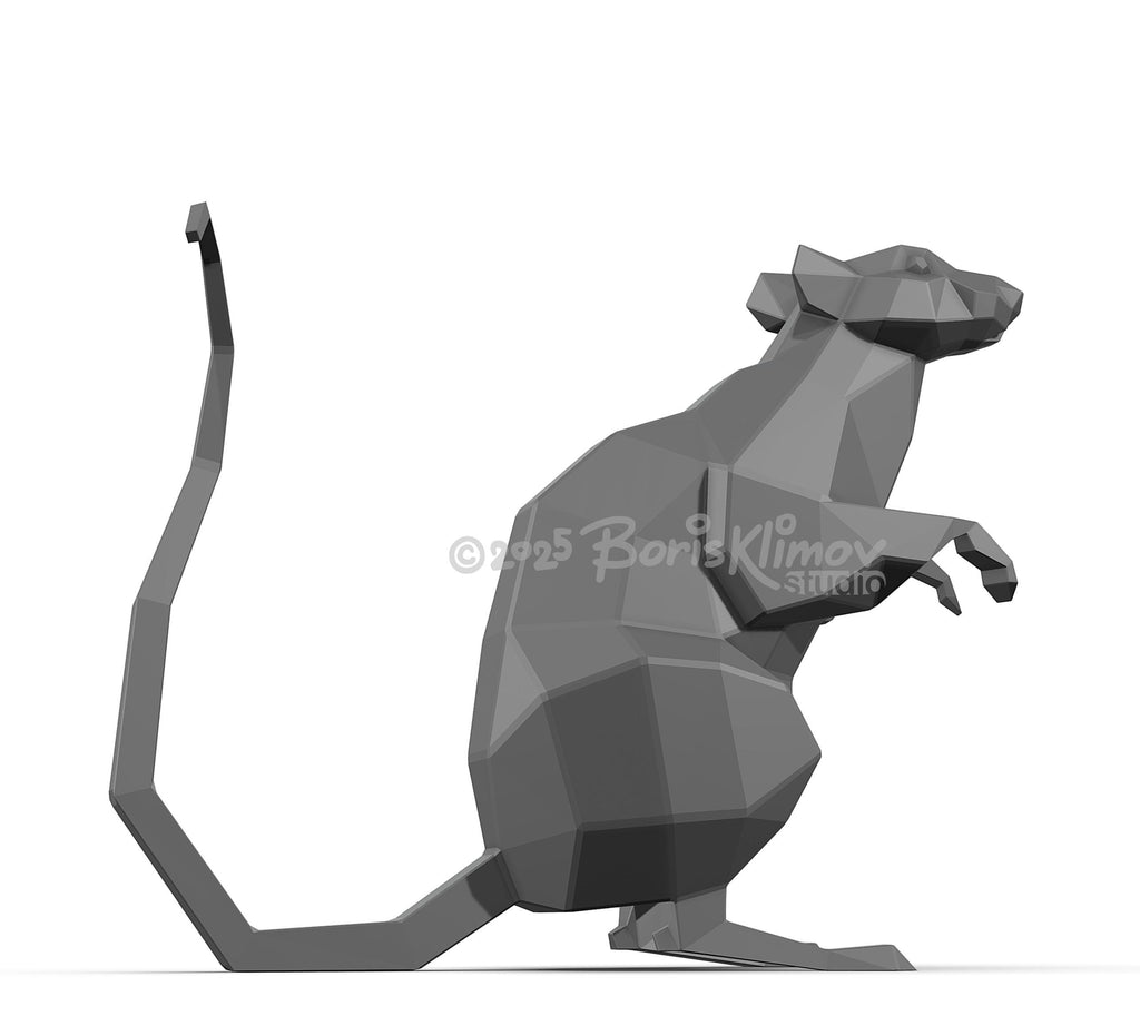 Rat standing. DIY Welding Plan. Digital files (.pdf, .dxf CNC Cutting)