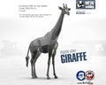 Giraffe 3d sculpture. DIY Welding Plan. Digital files (.pdf, .dxf CNC Cutting)