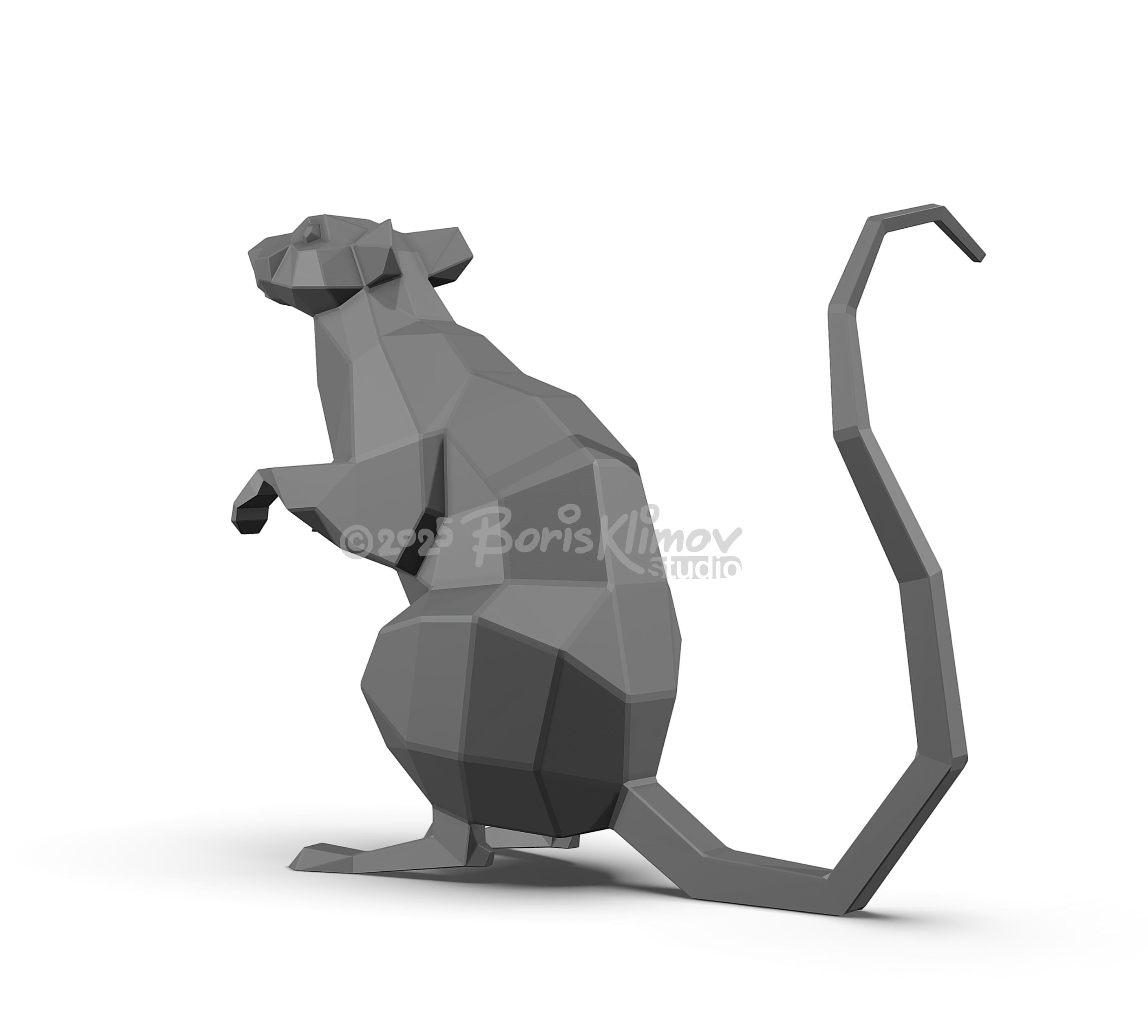 Rat standing. DIY Welding Plan. Digital files (.pdf, .dxf CNC Cutting)