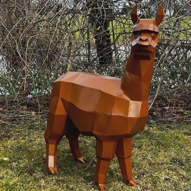 Alpaca! Weld it yourself with Digital plan for metal. Set of digital files .pdf – scheme, .dxf – CNC cutting.