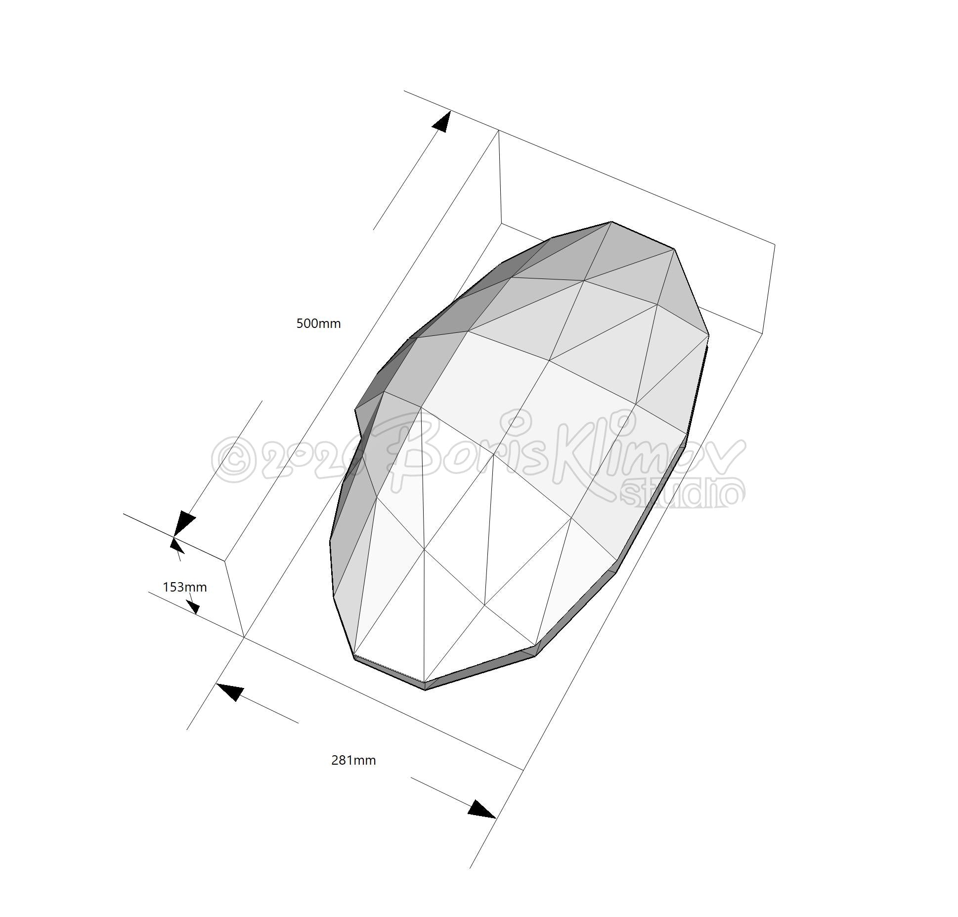 Clam 3d sculpture. DIY Welding Plan. Digital files (.pdf, .dxf CNC Cutting)