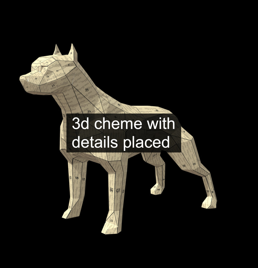 Pitbull! Weld it yourself with Digital plan for metal. Set of digital files include: .pdf – scheme, .dxf – CNC cutting.
