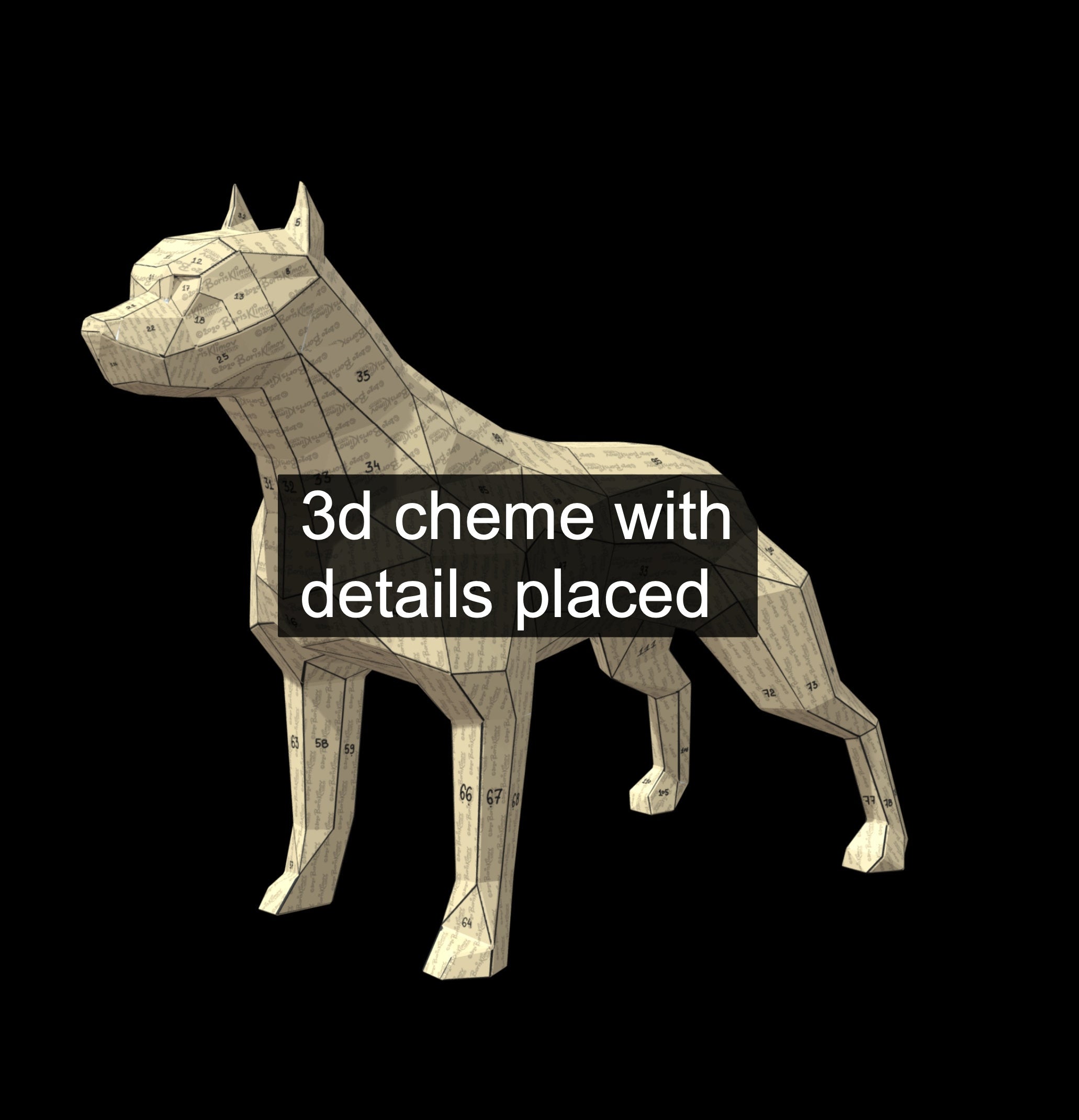 Pitbull! Weld it yourself with Digital plan for metal. Set of digital files include: .pdf – scheme, .dxf – CNC cutting.