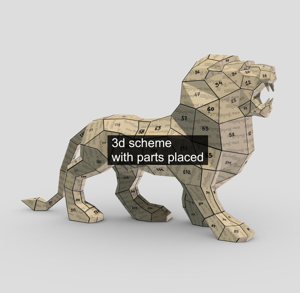 Metal Lion Welding Project: DIY CNC Cutting Plan (pdf/dxf)