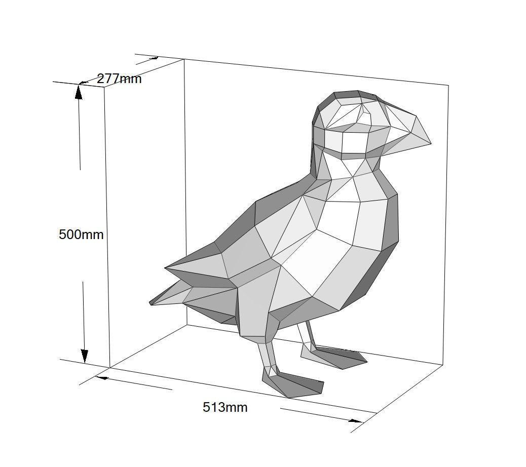 Puffin! Weld it yourself with Digital plan for metal. Set of digital files include .pdf – scheme, .dxf – CNC cutting.