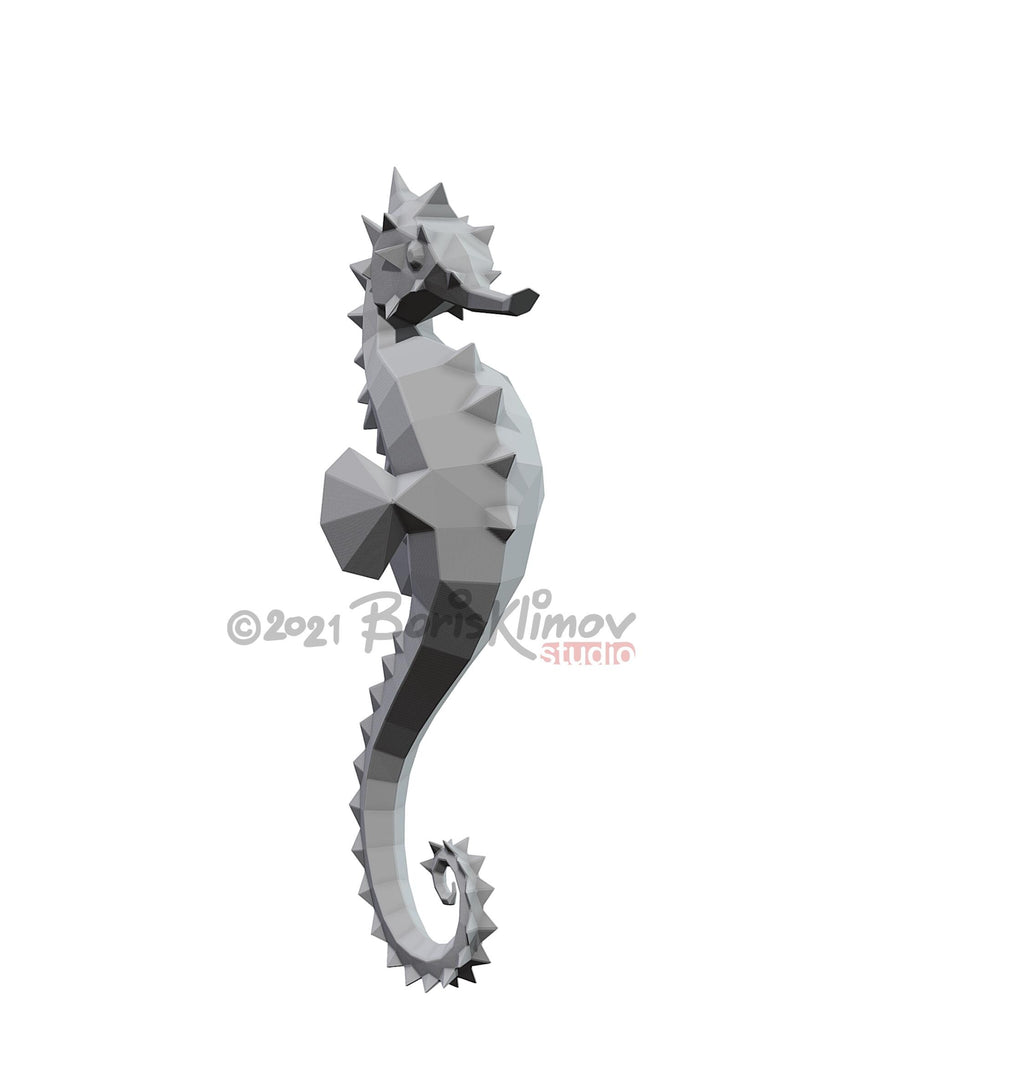 Sea horse! Weld it yourself with Digital plan for metal: .pdf – scheme, .dxf – CNC cutting