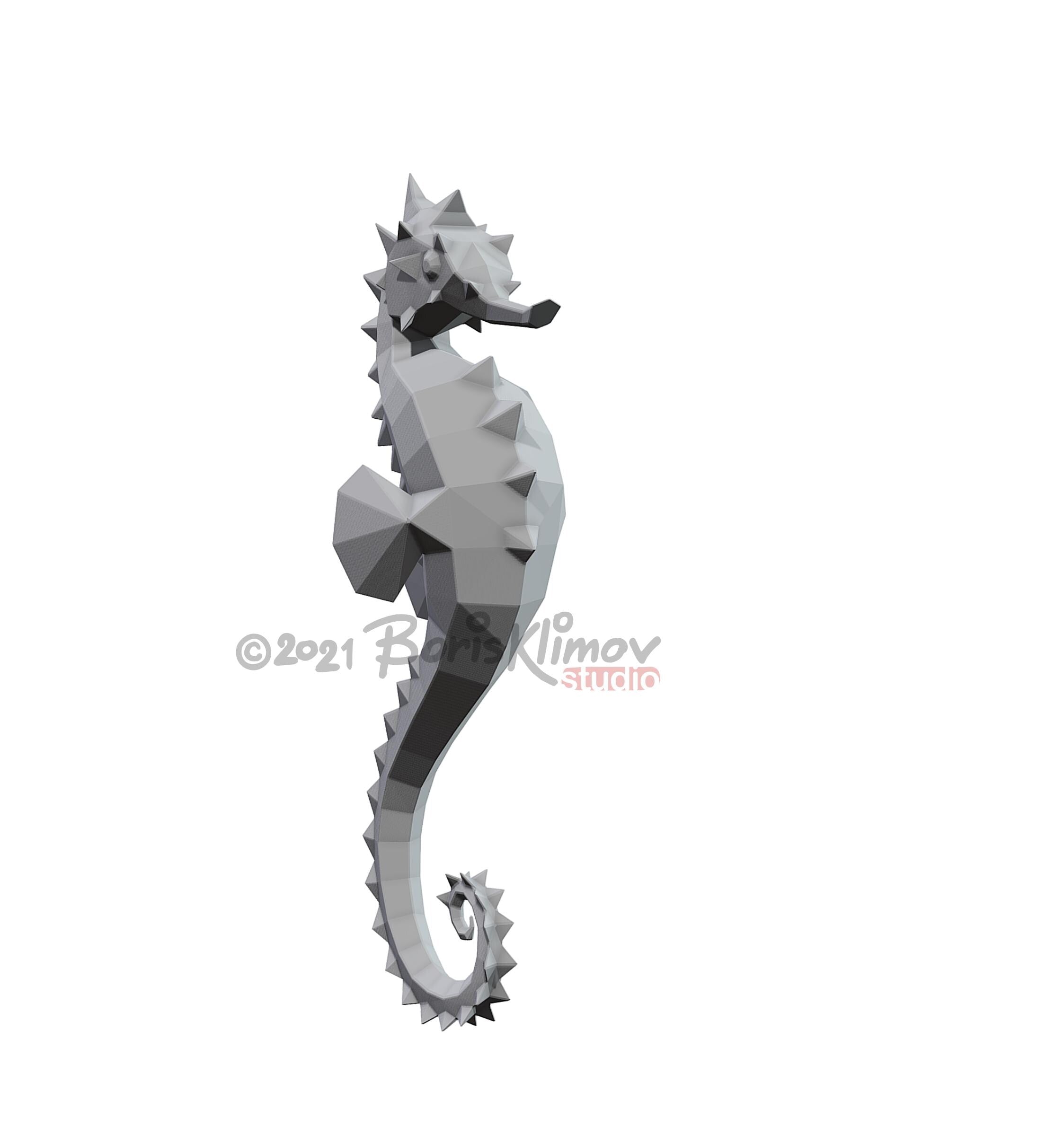 Sea horse! Weld it yourself with Digital plan for metal: .pdf – scheme, .dxf – CNC cutting