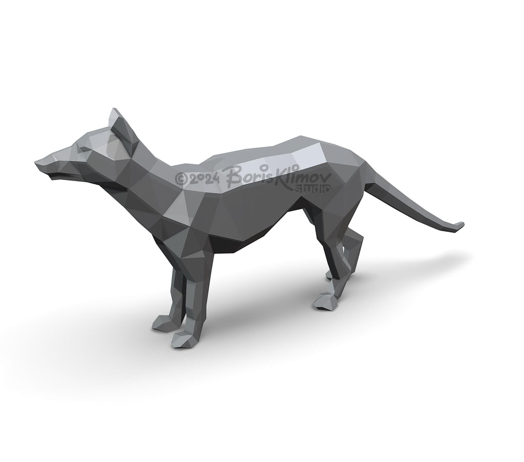 Thylacine, tasmanian tiger! Weld it yourself with Digital plan for metal. Set of digital files include .pdf – scheme, .dxf – CNC cutting.