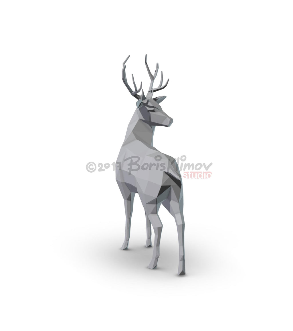 Deer! Weld it yourself with Digital plan for metal. Set of digital files include .pdf – scheme, .dxf – CNC cutting.
