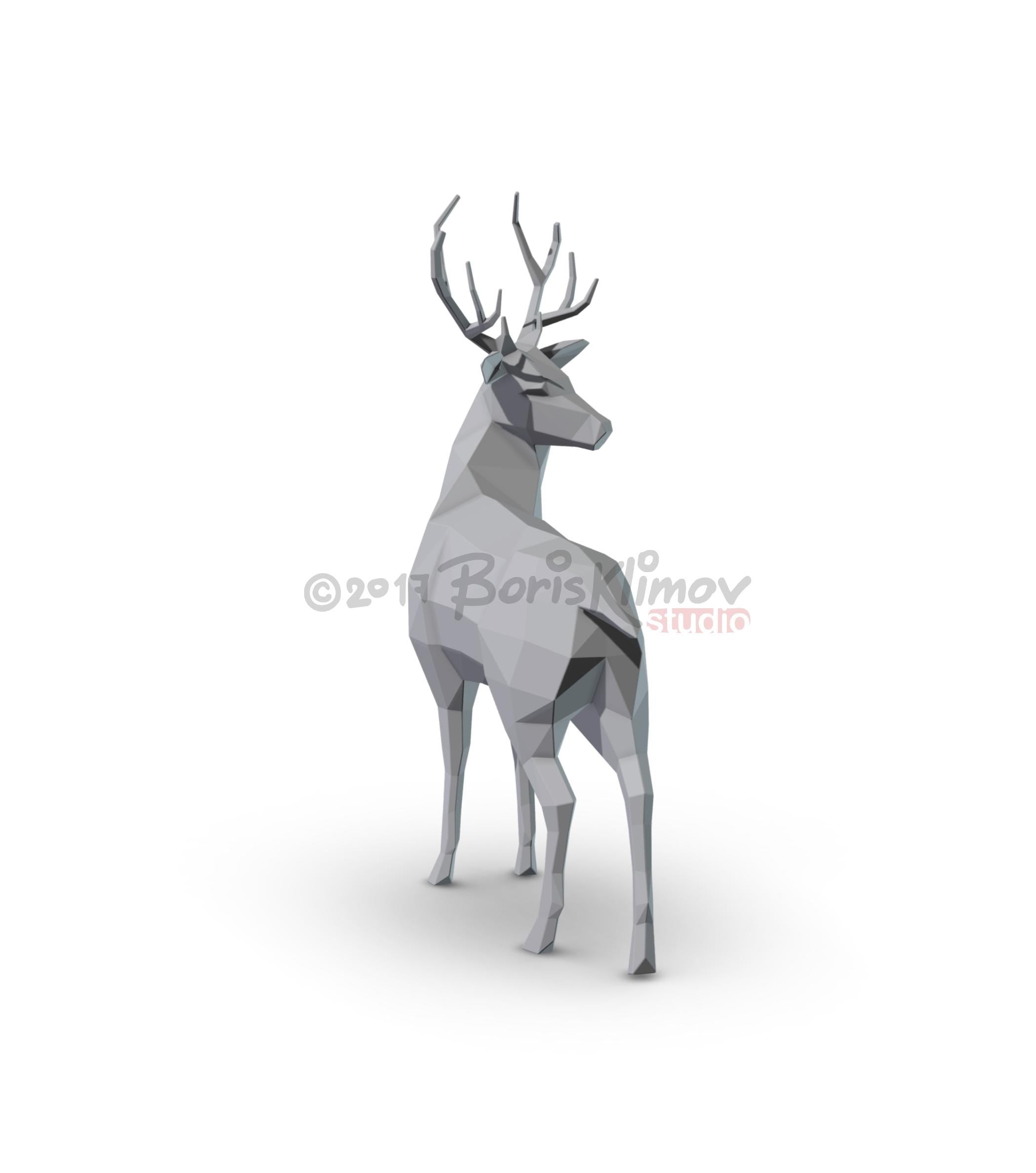 Deer! Weld it yourself with Digital plan for metal. Set of digital files include .pdf – scheme, .dxf – CNC cutting.
