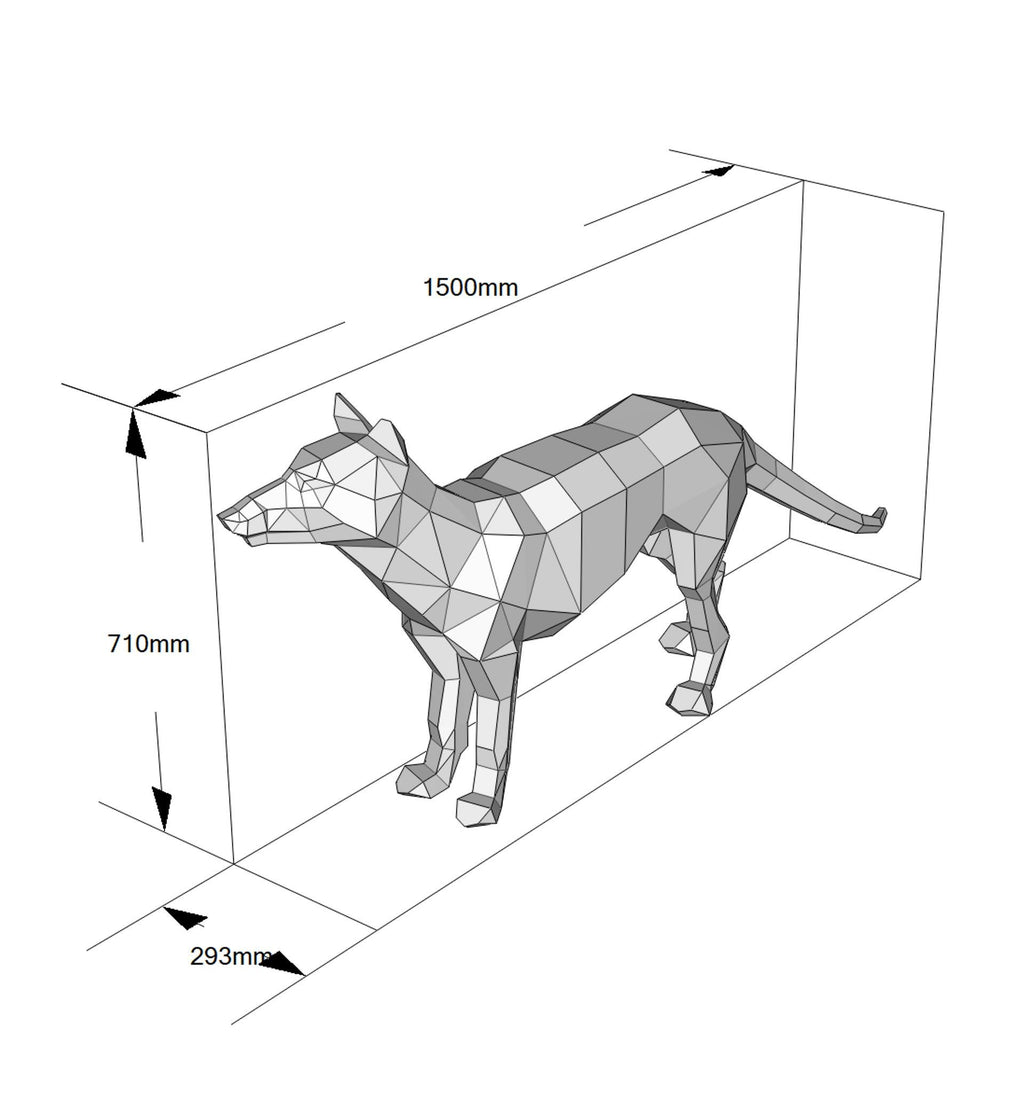 Thylacine, tasmanian tiger! Weld it yourself with Digital plan for metal. Set of digital files include .pdf – scheme, .dxf – CNC cutting.