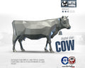 Cow 3d sculpture. DIY Welding Plan. Digital files (.pdf, .dxf CNC Cutting)