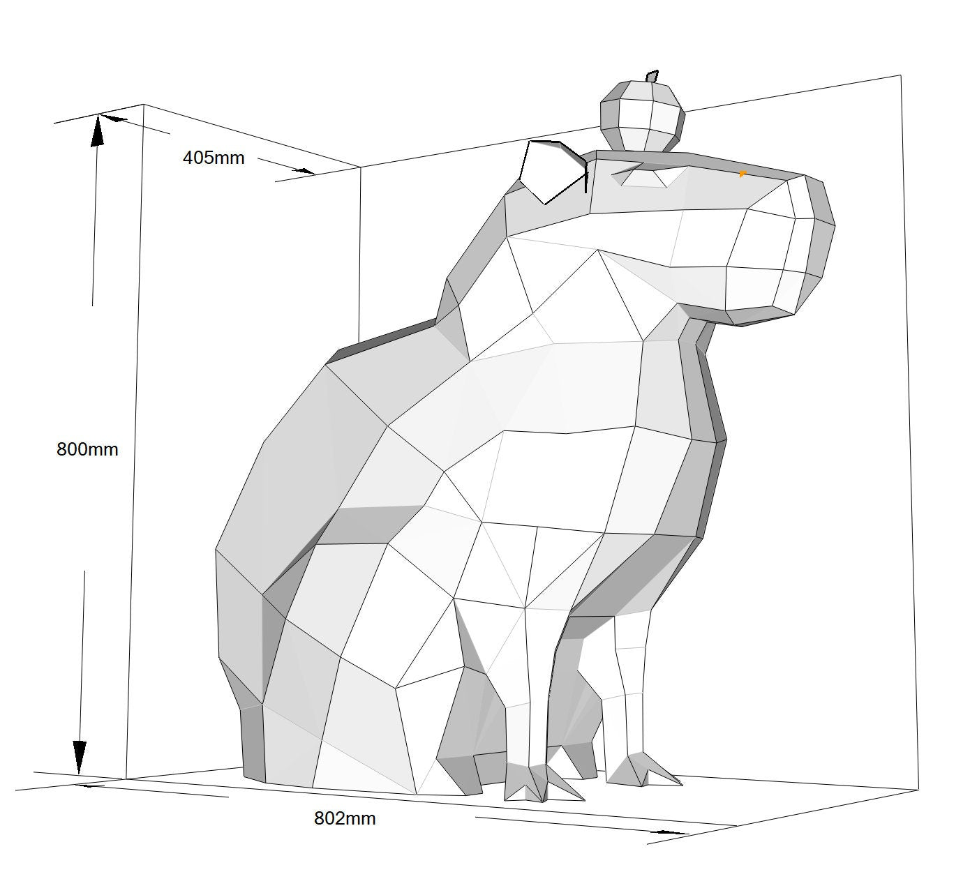 Capybara! Weld it yourself with Digital plan for metal. Set of digital files .pdf – scheme, .dxf – CNC cutting.