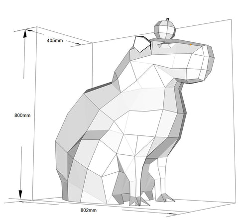 Capybara! Weld it yourself with Digital plan for metal. Set of digital files .pdf – scheme, .dxf – CNC cutting.