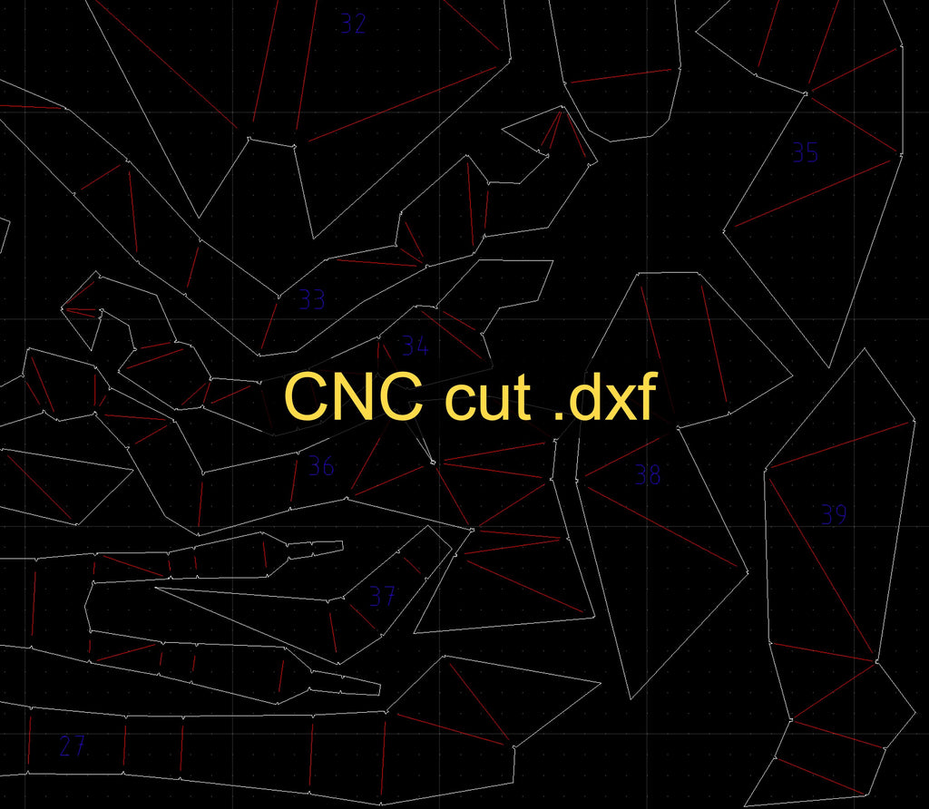 T. rex 3d sculpture. DIY Welding Plan. Digital files (.pdf, .dxf CNC Cutting)