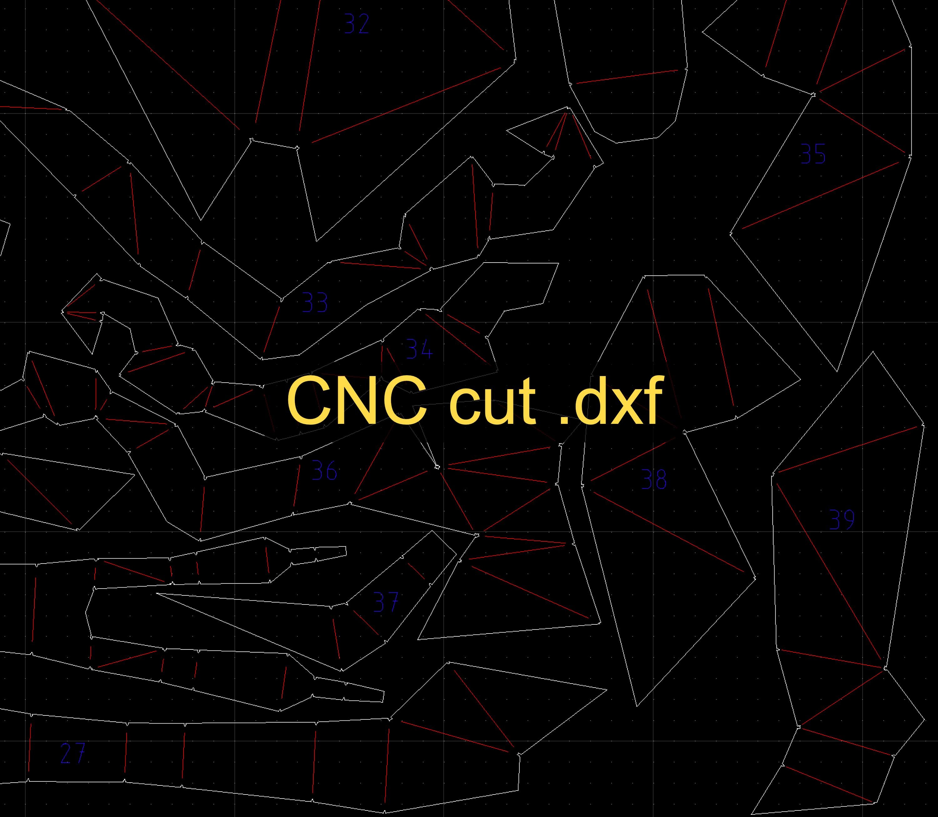 T. rex 3d sculpture. DIY Welding Plan. Digital files (.pdf, .dxf CNC Cutting)