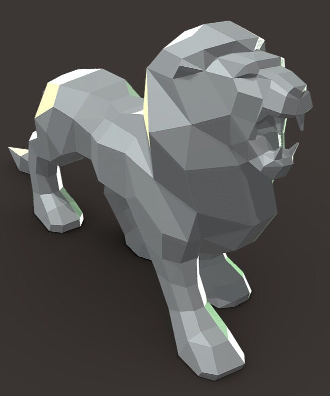 Metal Lion Welding Project: DIY CNC Cutting Plan (pdf/dxf)