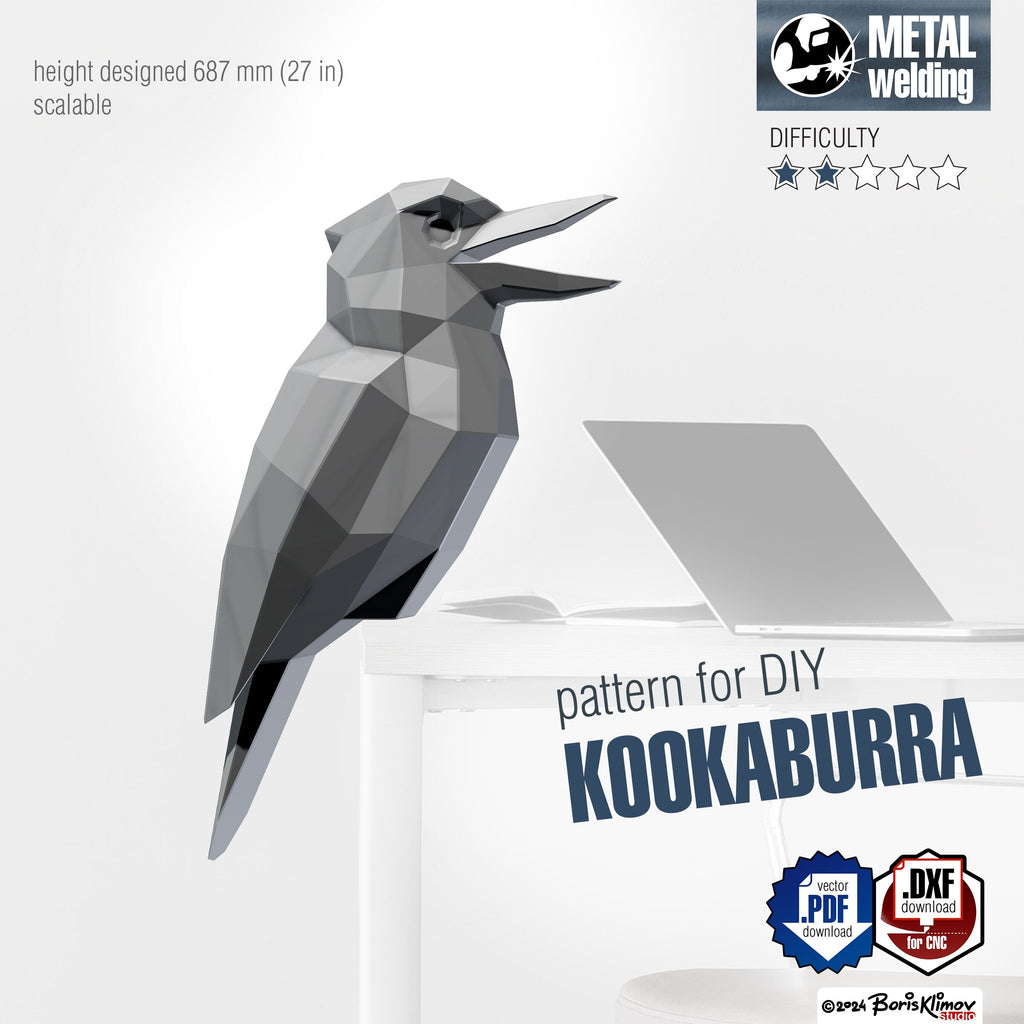 Kookaburra Metal Welding DIY Digital Plan (.PDF, .DXF)