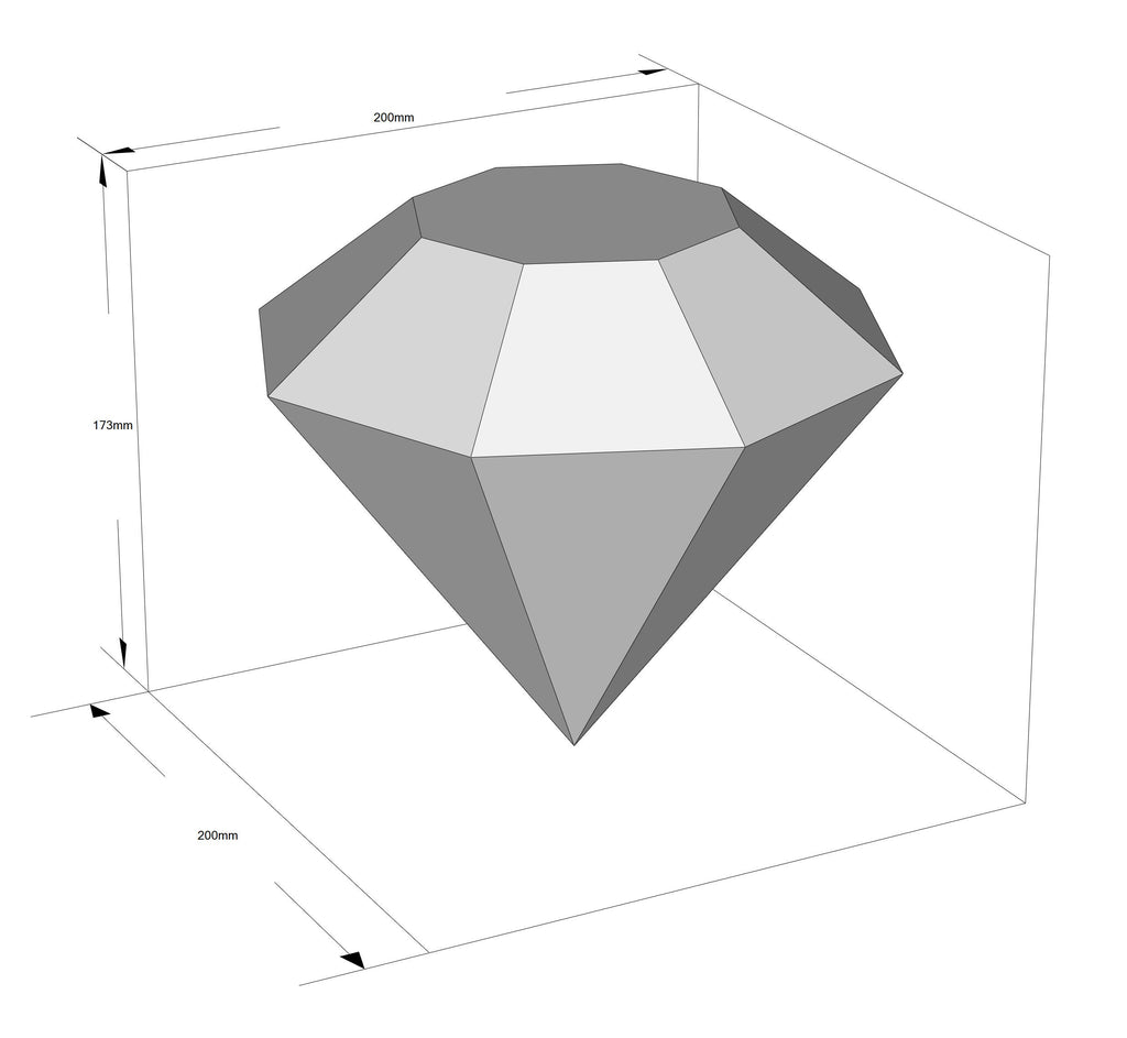 3D Diamond Welding Project: DIY Metal Sculpture (Digital Files .pdf, .dxf, CNC Ready)