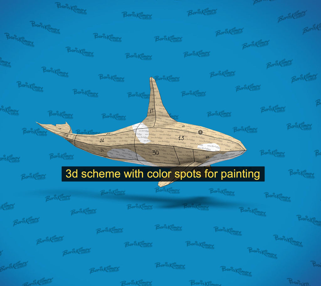 Orca metal! Weld it yourself with Digital plan for metal. Set of digital files include .pdf – scheme, .dxf – CNC cutting.