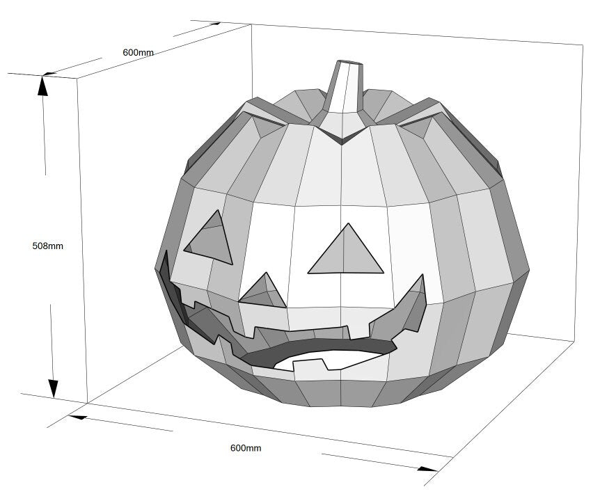 Halloween Pumpkins Metal Welding DIY Plan (Digital Files .dxf .pdf)