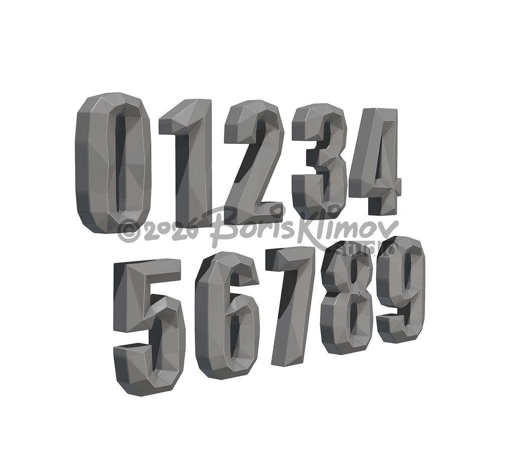 3D Metal Digits Pattern. DXF PDF Welding Template (Digital Download)