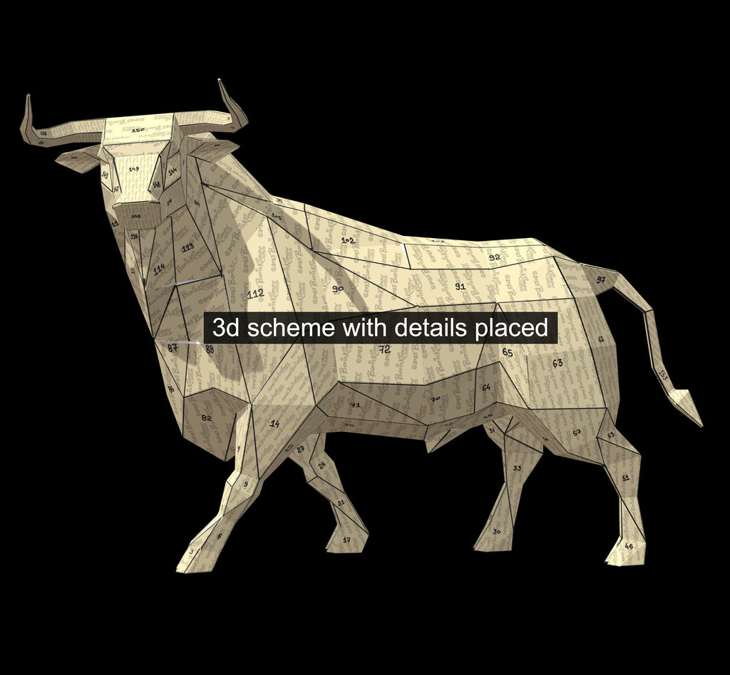 DIY Metal Bull Welding Project: CNC Cutting Digital Plan (pdf & dxf)