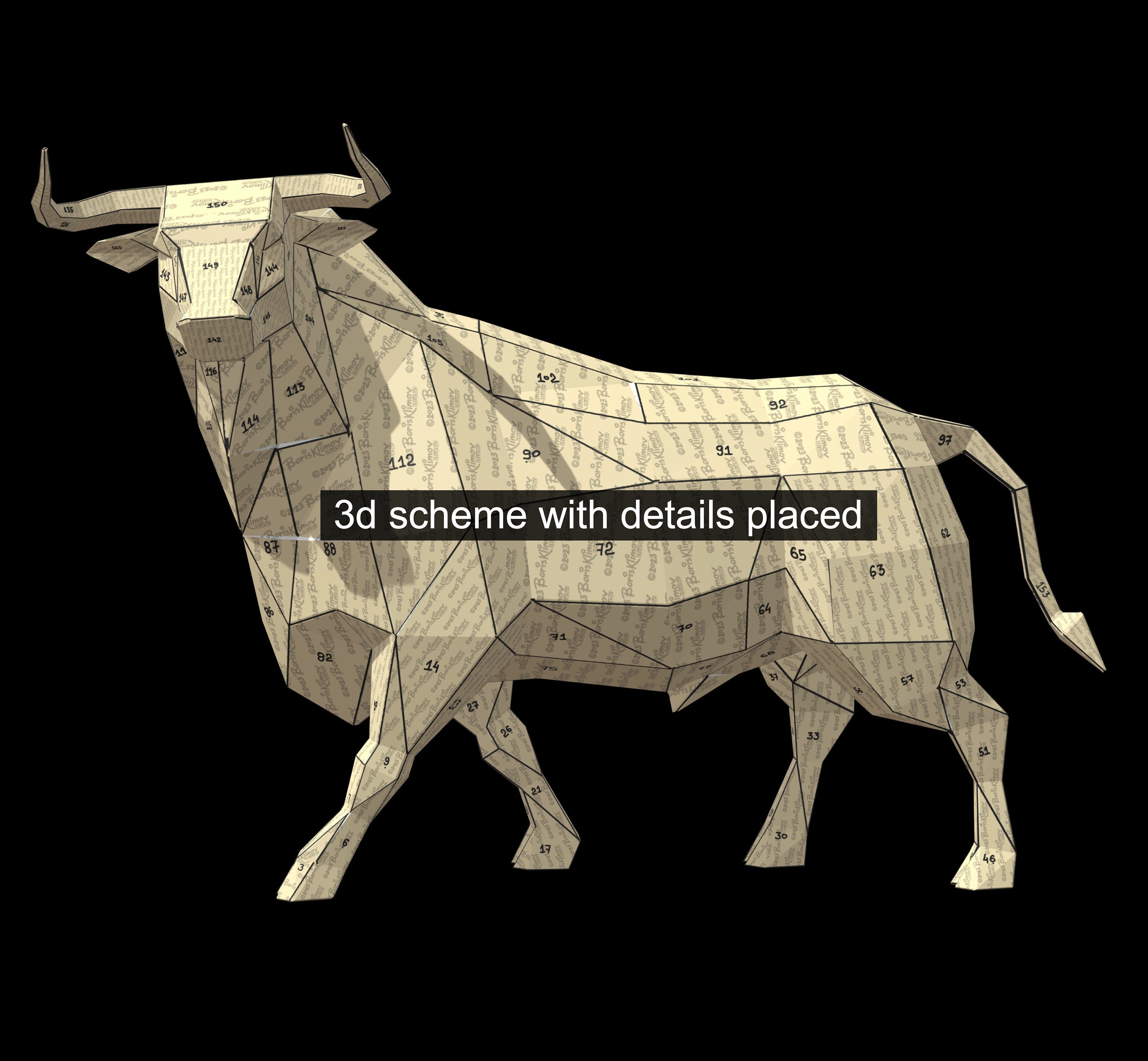DIY Metal Bull Welding Project: CNC Cutting Digital Plan (pdf & dxf)